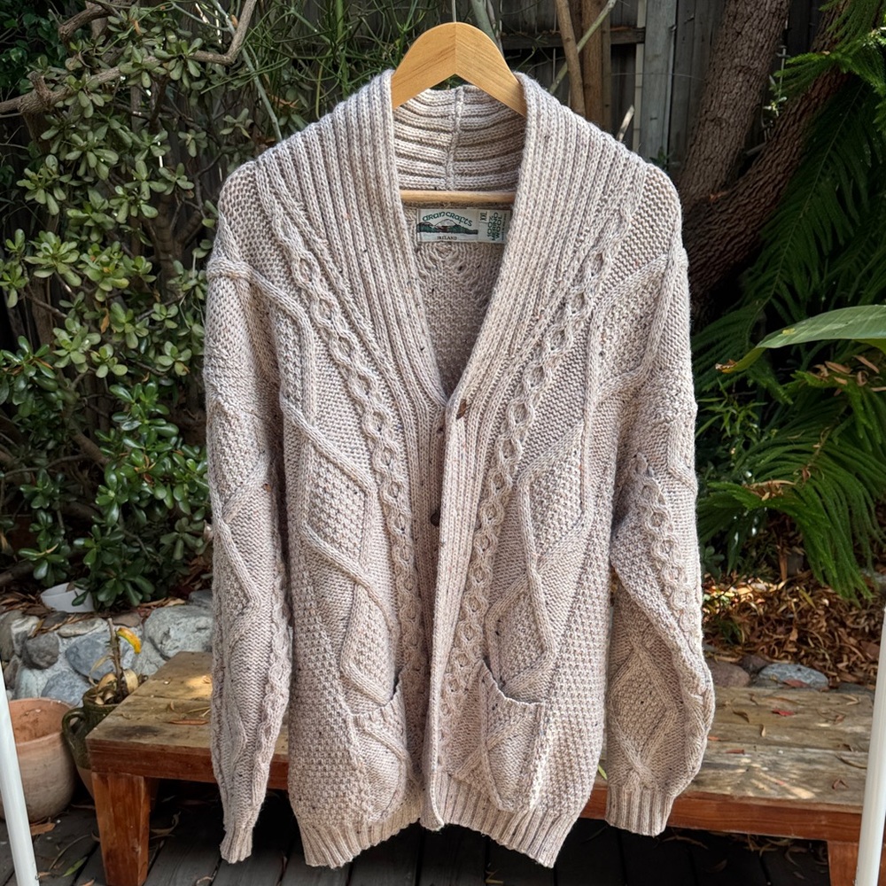 Irish Chunky Knit Cardigan Sweater